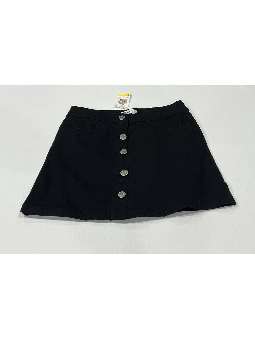Epic Threads Girls Jean Skirt  Denim Black A-Line buttons Medium  63-74Lbs